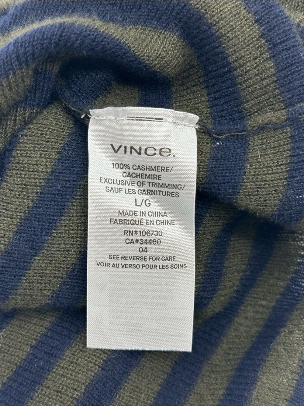 Vince Cashmere Striped Turtleneck Sweater - Picture 10 of 11